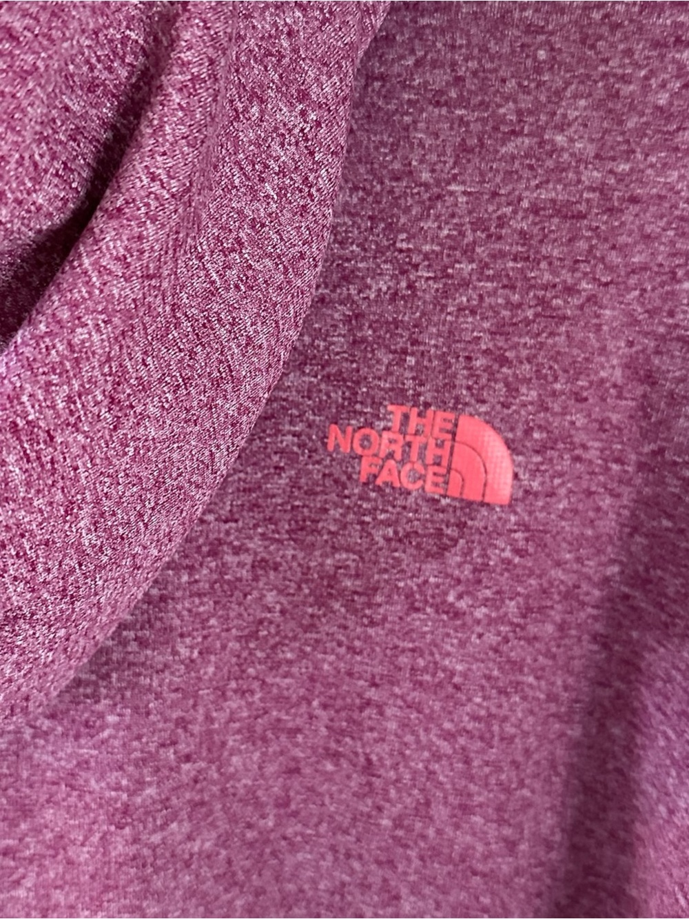 The North Face Heathered Purple Hoodie with Coral Accents - Picture 6 of 6